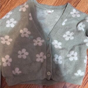 No Boundaries Green Floral Cardigan